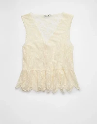 AE Lace Button-Up Vest