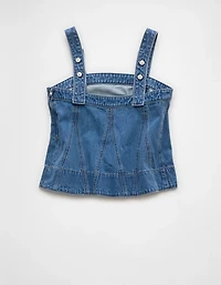 Débardeur à encolure carrée en denim AE