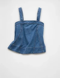 Débardeur à encolure carrée en denim AE