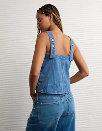 Débardeur à encolure carrée en denim AE
