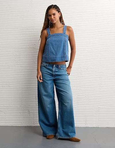 Débardeur à encolure carrée en denim AE