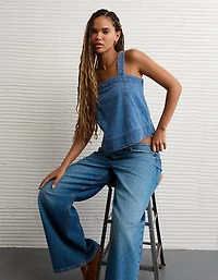 Débardeur à encolure carrée en denim AE