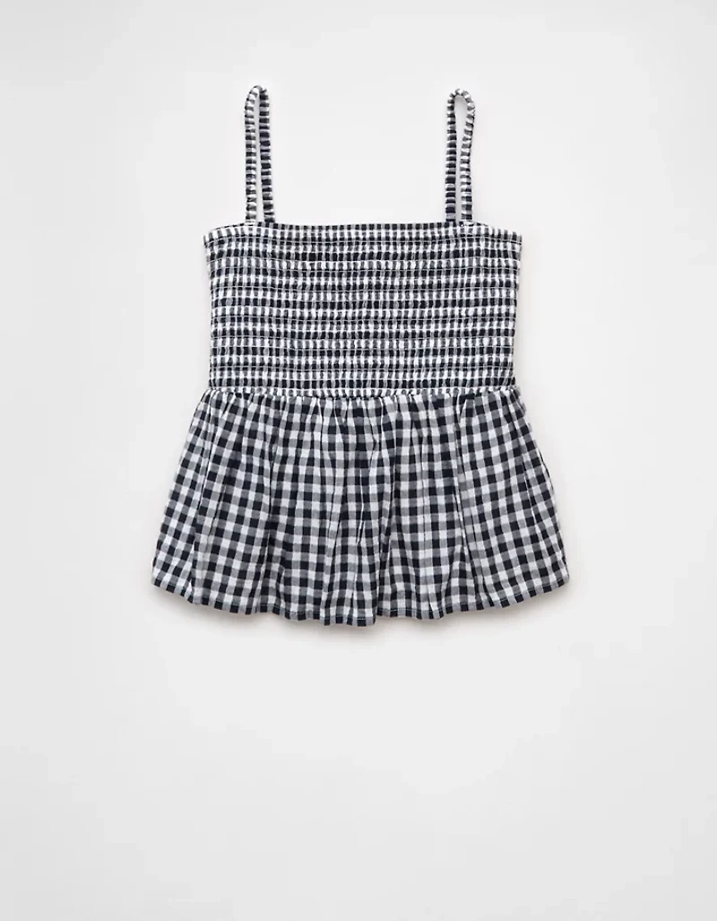 Camisole nuisette en guingan smockée AE