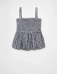 Camisole nuisette en guingan smockée AE