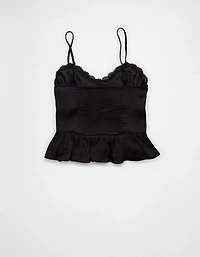 AE Satin Peplum Tank Top
