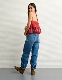 AE Y-Neck Lacy Halter Top