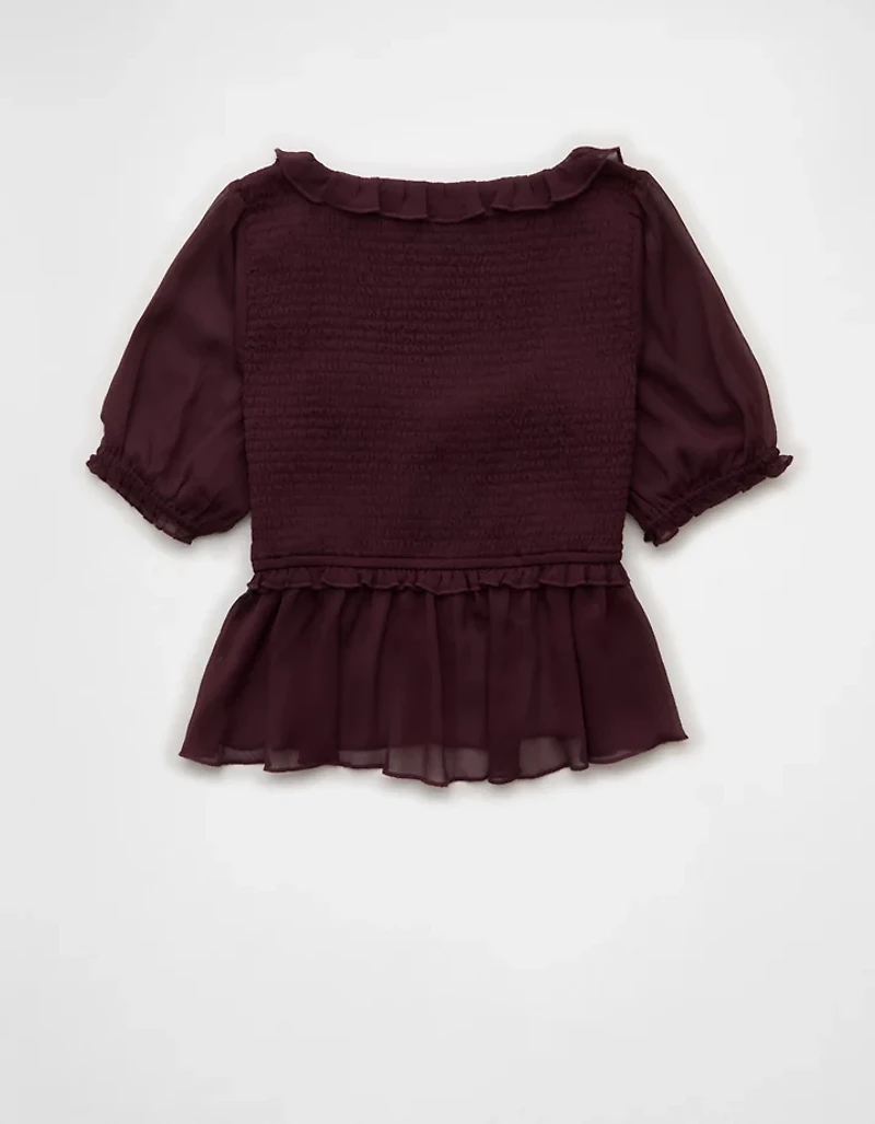 Blouse nuisette à smocks AE
