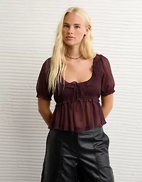 Blouse nuisette à smocks AE