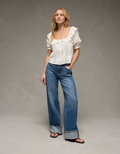 AE Ruffle Lace Blouse