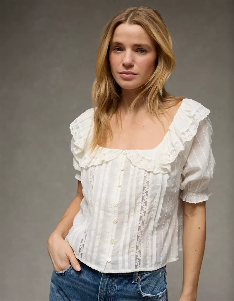 AE Ruffle Lace Blouse