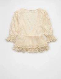 AE Ruffled Tie-Front Blouse