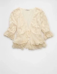 AE Ruffled Tie-Front Blouse
