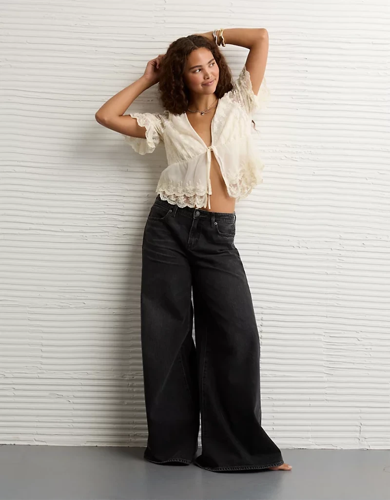 AE Ruffled Tie-Front Blouse