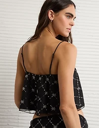 AE Sequin Mesh Cami Top