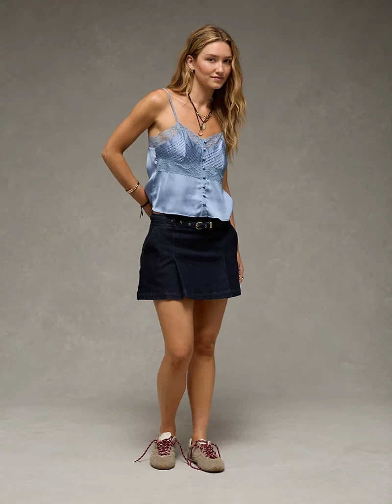 AE Pintuck Satin Cami Top