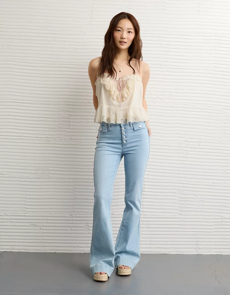 Camisole à volants en maille AE