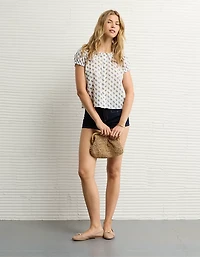 AE x The Summer I Turned Pretty Collared Puff Sleeve Blouse