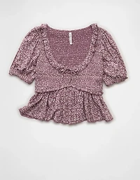 AE Smocked Babydoll Blouse