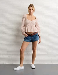 AE Long-Sleeve Babydoll Blouse