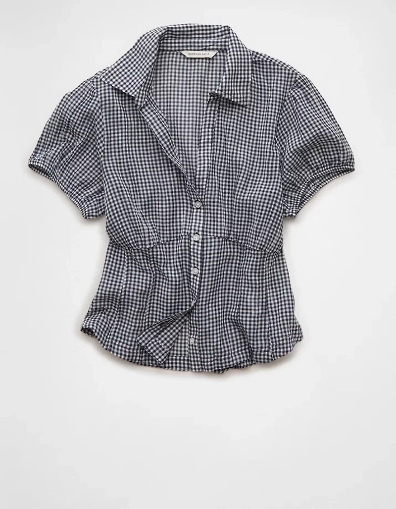 AE Short-Sleeve Button-Up Shirt