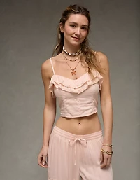 AE Ruffled Crop Top