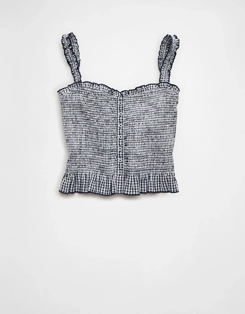 AE Smocked Button-Up Cami