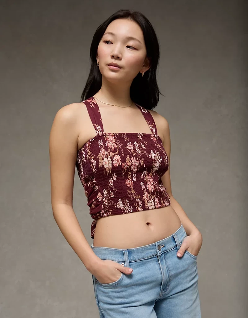 AE Smocked Tie-Front Cami