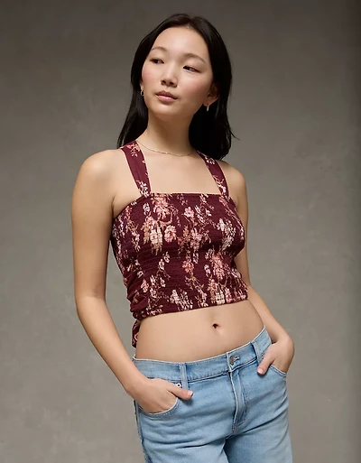 AE Smocked Tie-Front Cami