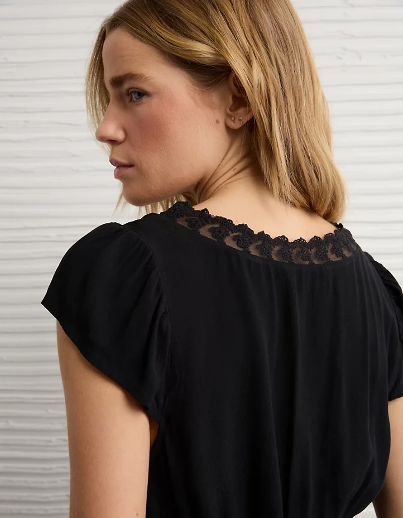 AE Lace Trim Blouse