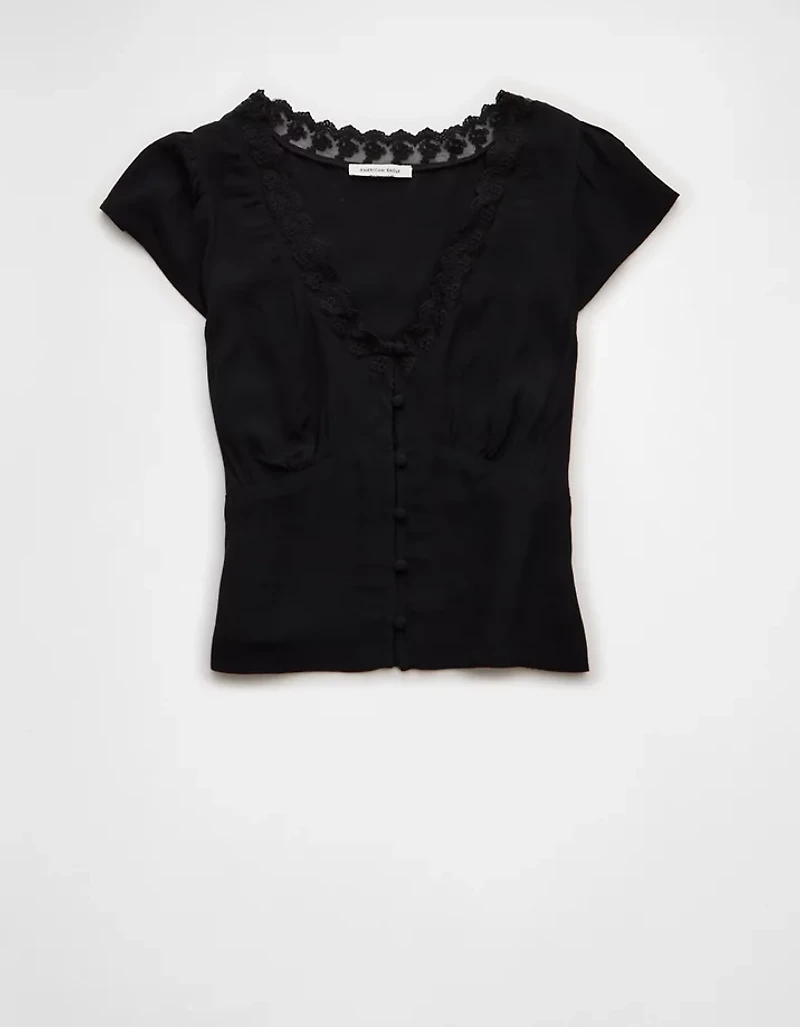 AE Lace Trim Blouse