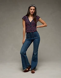 Blouse avec garniture en dentelle AE