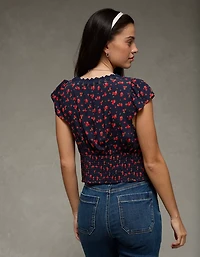 Blouse avec garniture en dentelle AE