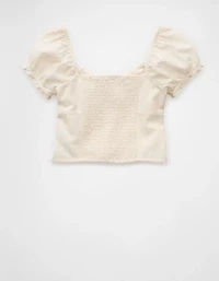 Blouse nouée à l’avant manches courtes AE