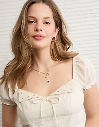 Blouse nouée à l’avant manches courtes AE