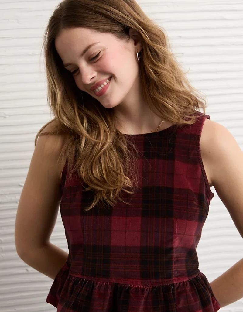 AE Back Bow Peplum Tank Top