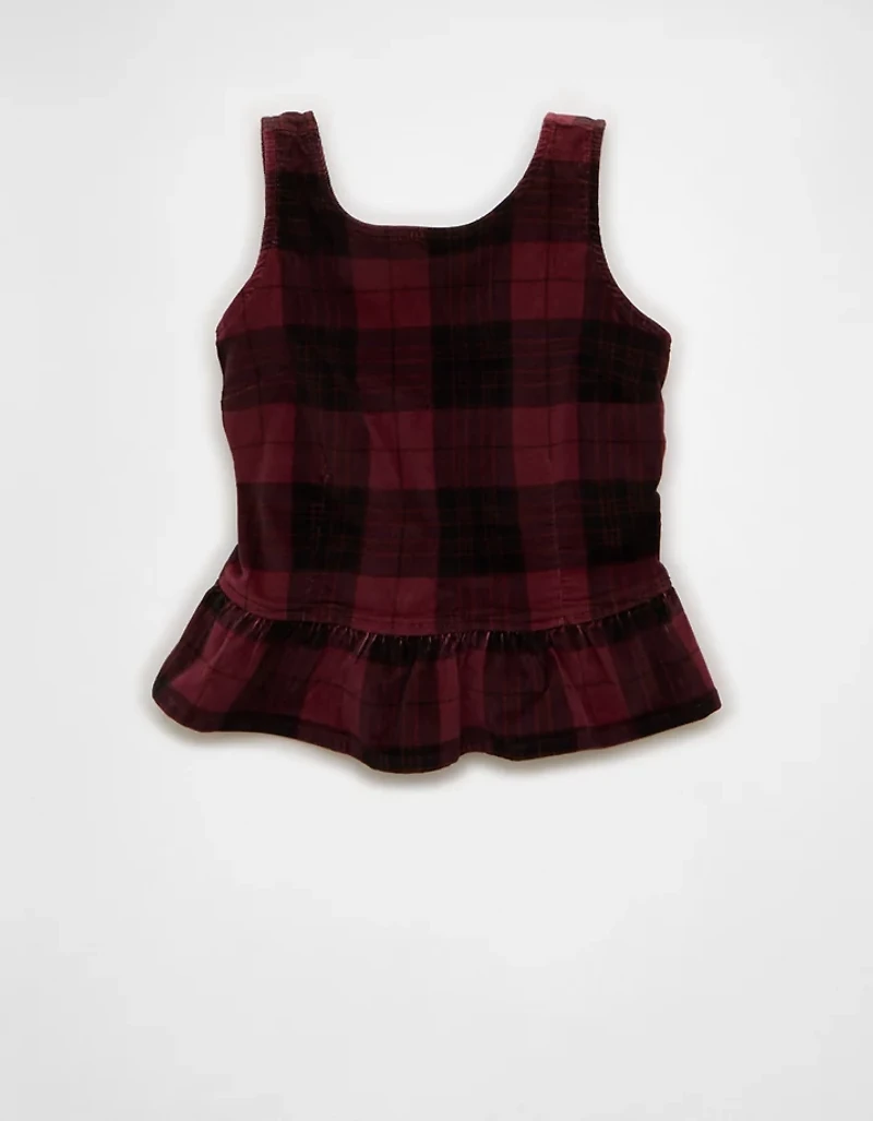 AE Back Bow Peplum Tank Top