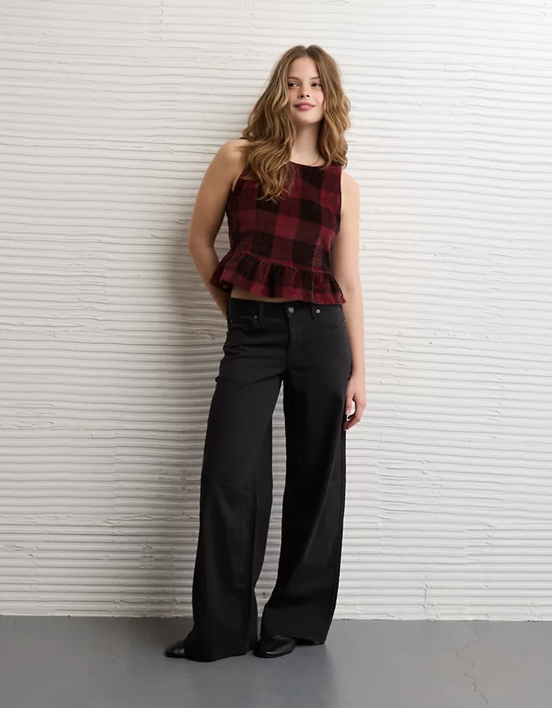 AE Back Bow Peplum Tank Top