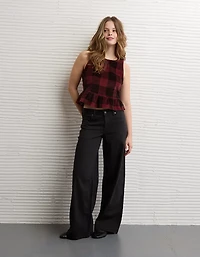 AE Back Bow Peplum Tank Top