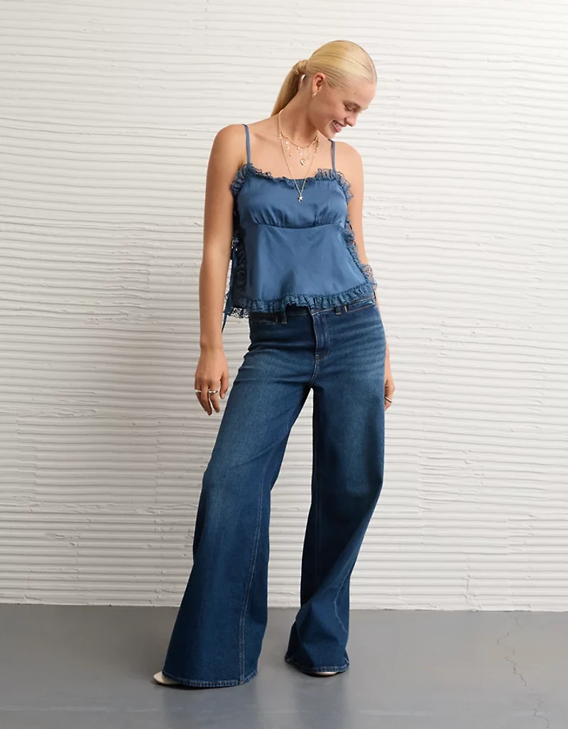 Débardeur avec attache en dentelle sur le côté AE