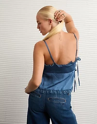 Débardeur avec attache en dentelle sur le côté AE