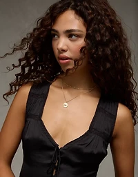 AE Lace Button-Front Tank Top