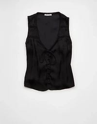 AE Lace Button-Front Tank Top