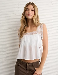 AE Lace Tie Side Tank Top