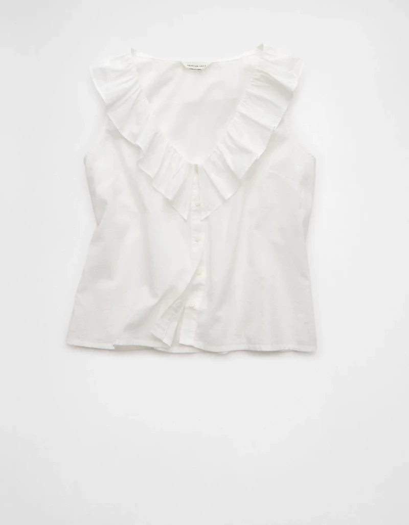 Blouse à volant encolure en V AE