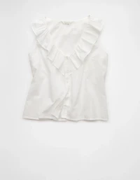 Blouse à volant encolure en V AE