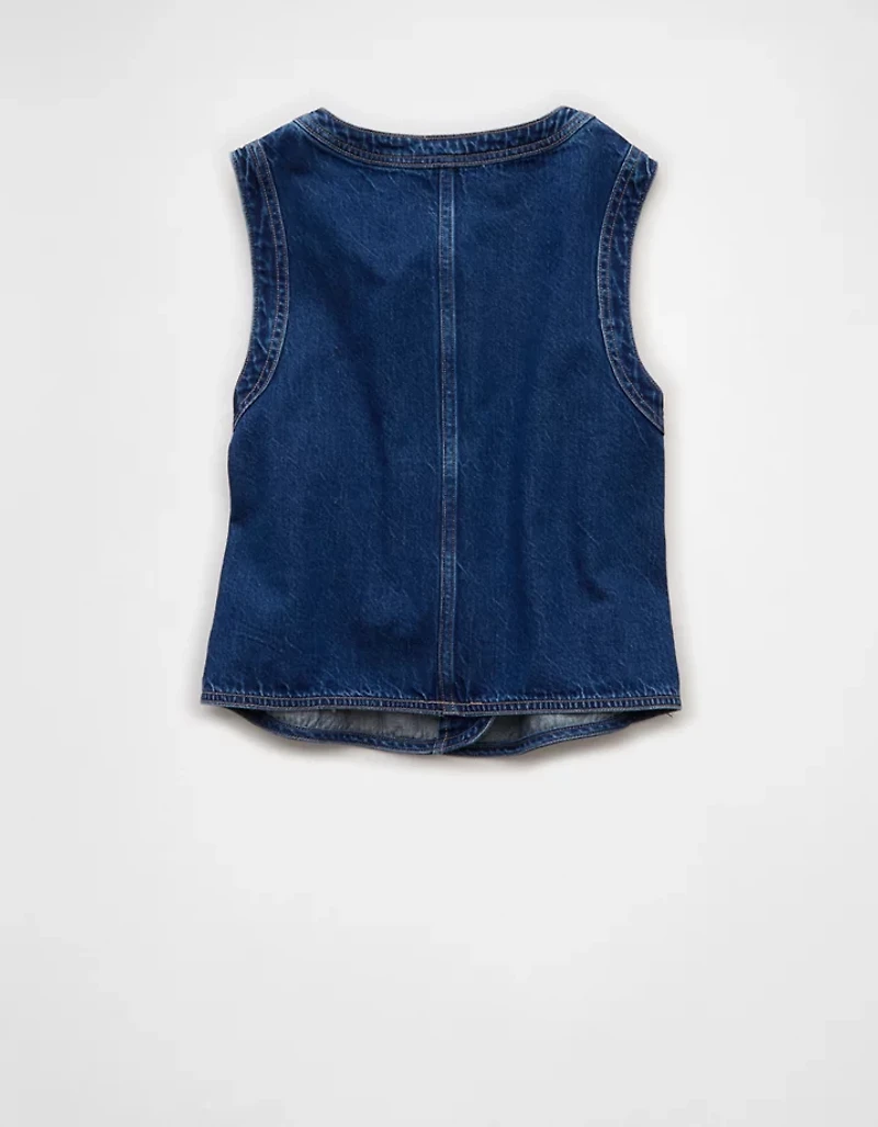 AE High-Neck Denim Vest