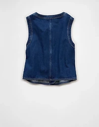 AE High-Neck Denim Vest