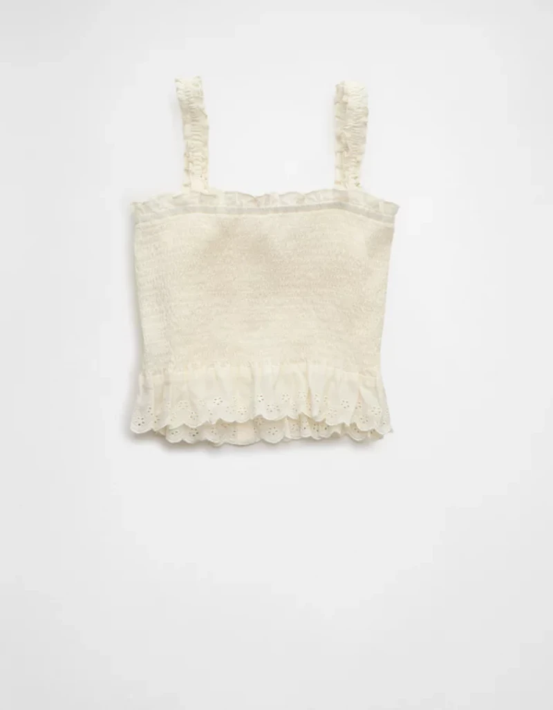 AE Smocked Button-Up Cami