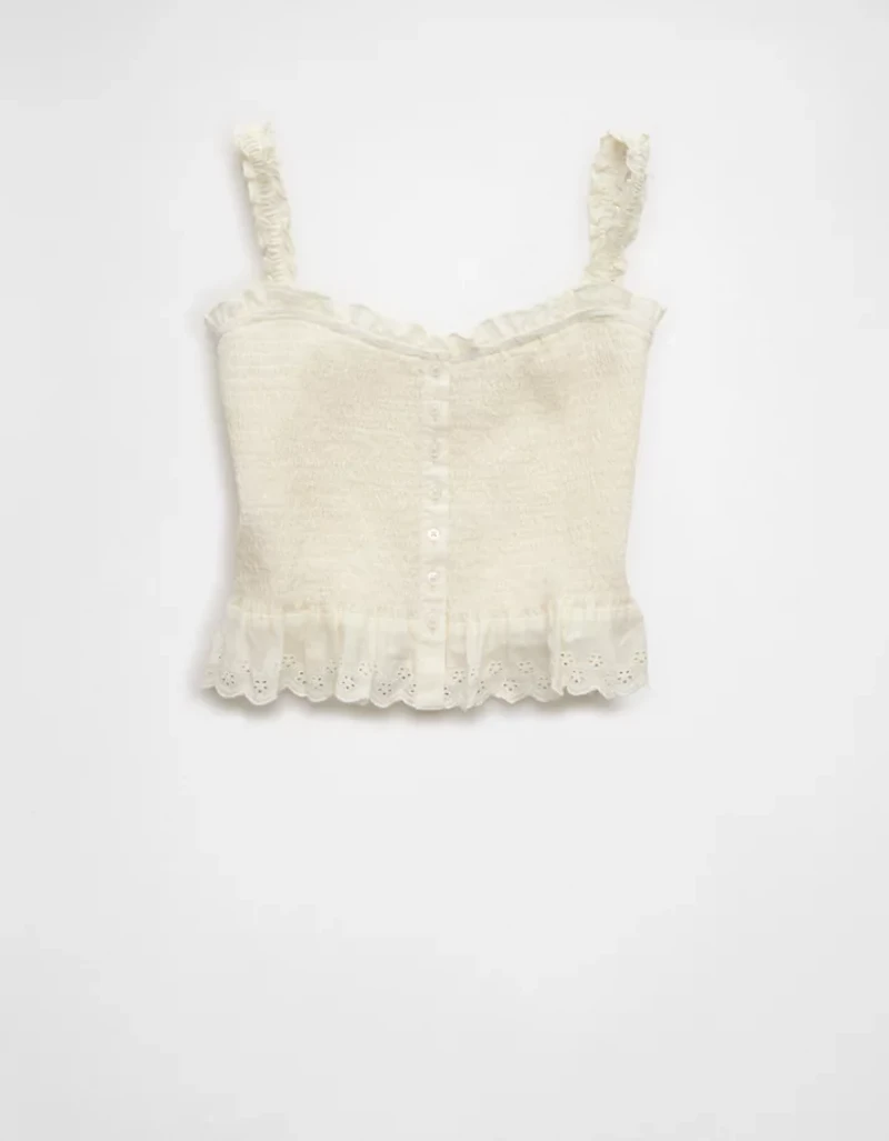 AE Smocked Button-Up Cami