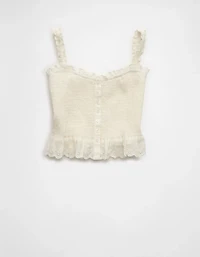 AE Smocked Button-Up Cami